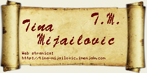 Tina Mijailović vizit kartica